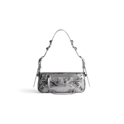 BALENCIAGA WOMEN'S LE CAGOLE IN MINI SILVER 7716700GT3Y8103 (22.8*12.9*4cm)